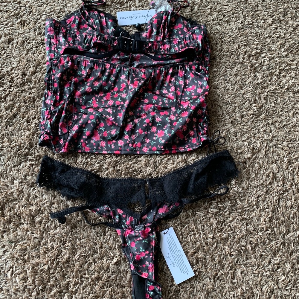 NWT For Love & Lemons Bustier Thong Set XL - Picture 5 of 8